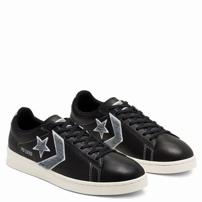 Férfi Converse Unisex '80s Pro Leather Tornacipő CO5641320 Fekete/Titán